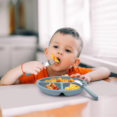 Eascrozn toddler spoons with thick, easy-grip handles for small hands.