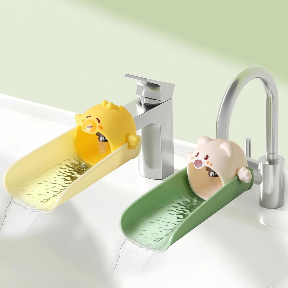 EASICUTI faucet extender helping toddlers reach the sink for quick handwashing