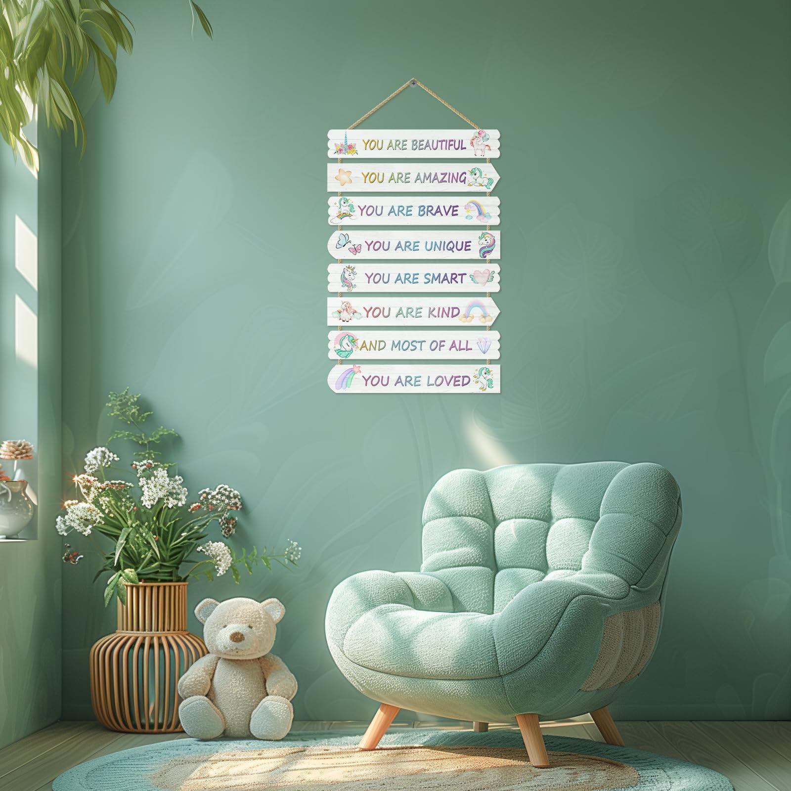 Easozoom MDF wall signs come in 8 pieces for flexible wall styling