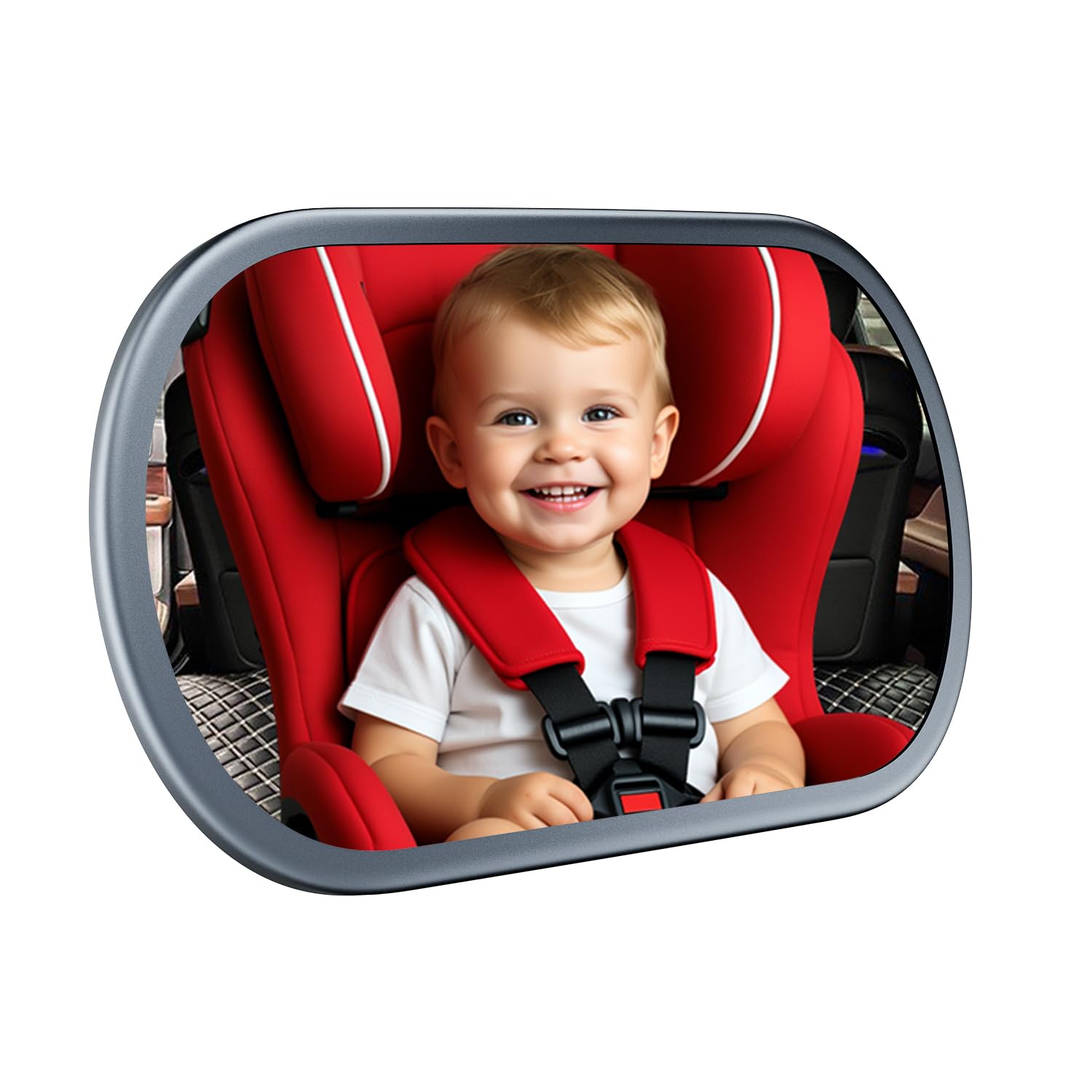 Eassky baby car mirror backseat wide view improves driver monitoring.
