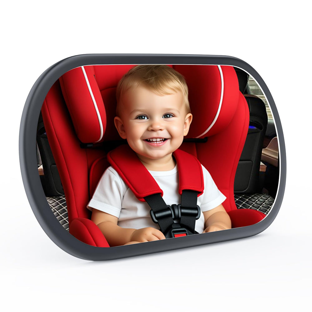 Eassky baby car mirror offers a wide view to monitor your infant while driving.