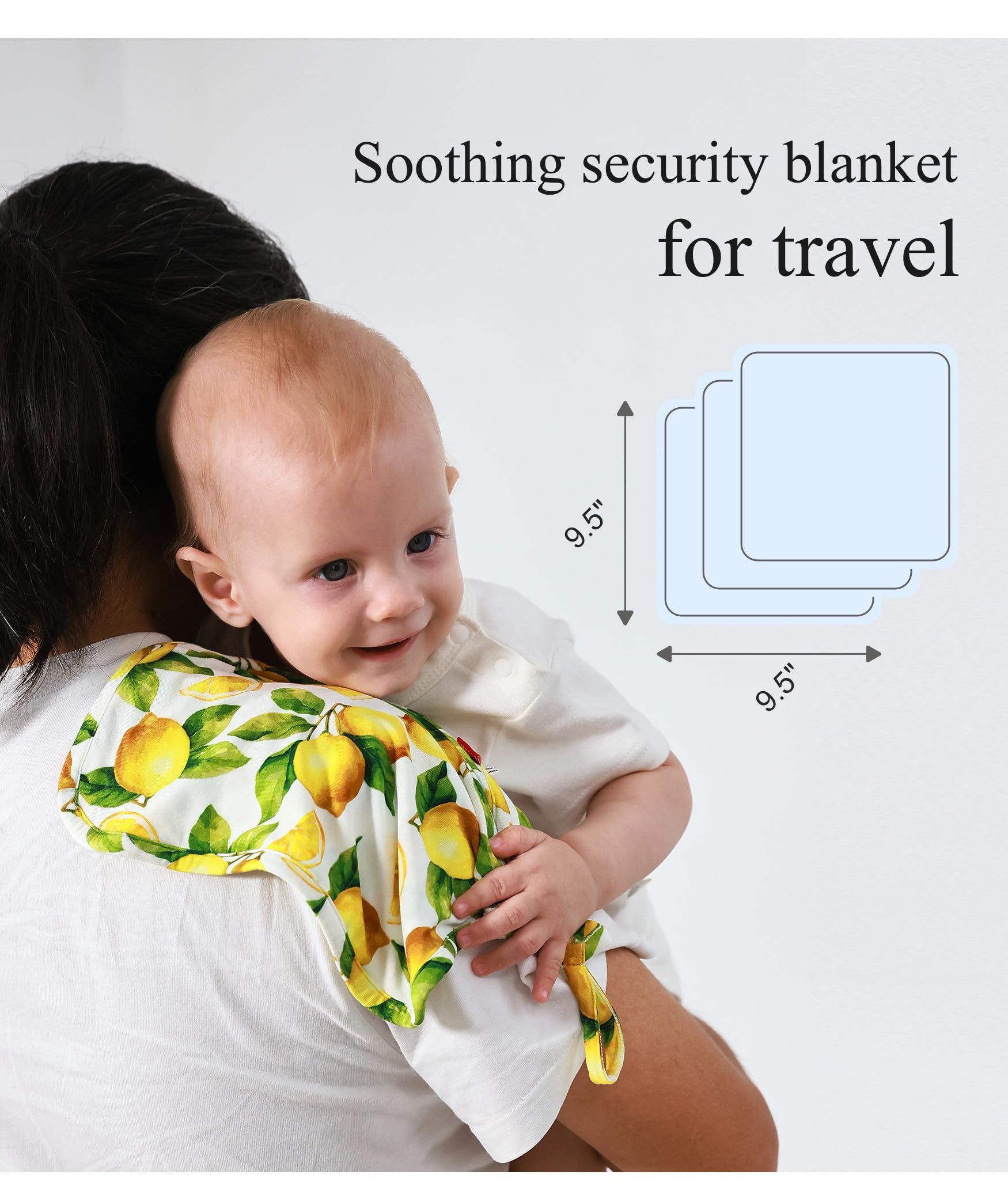 EASWEET pacifier blanket in lemon pattern adds cheerful color for daytime snuggles