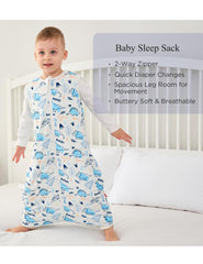 EASWEET sleep sack with legs, side view, sleeveless design helps prevent overheating.