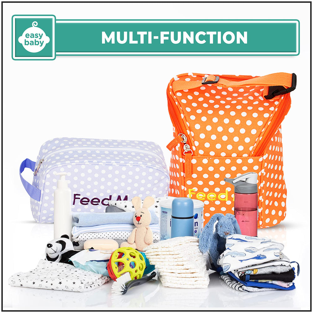 Easy Baby Laguna compact travel setup keeps baby essentials neatly organized.