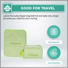 Easy Baby Laguna diaper pocket and wipe spot simplifies quick diaper changes.
