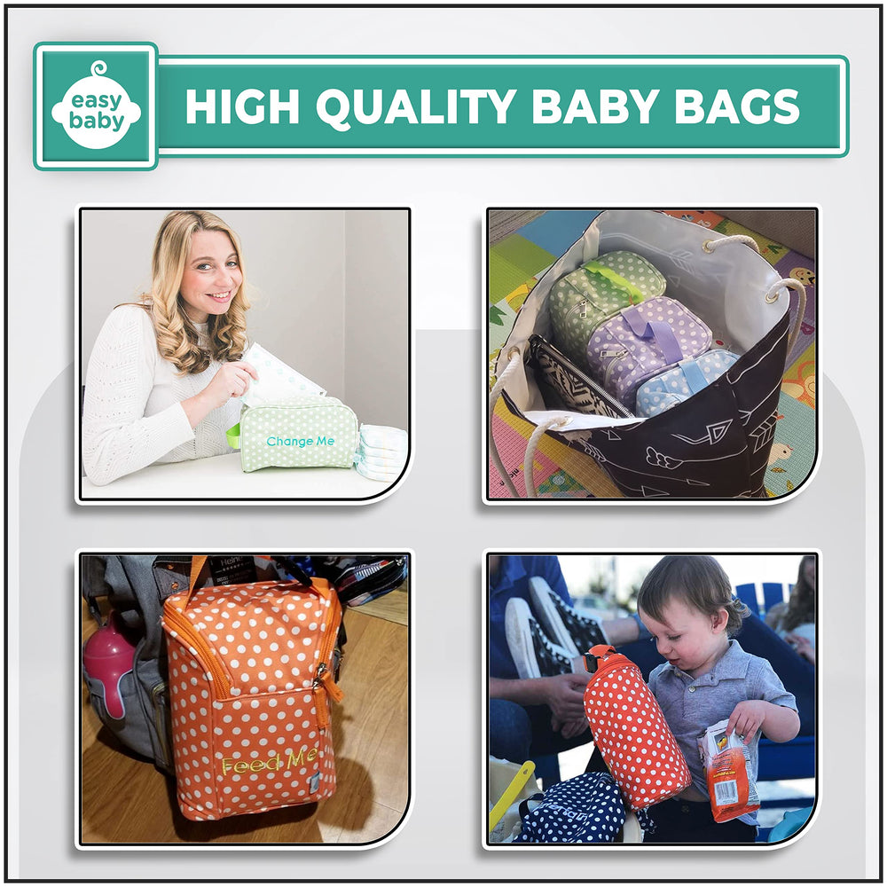 Easy Baby Laguna water-resistant material surface resists spills on the go.