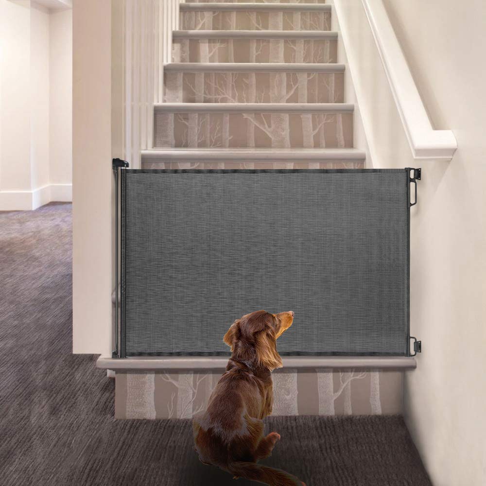 EasyBaby gate at stair opening enhances child and pet safety.