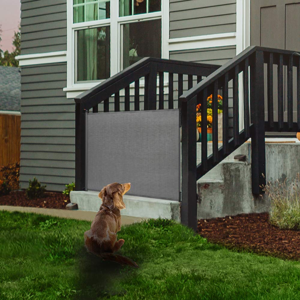 EasyBaby mesh barrier in doorway shows clear view while securing passage.