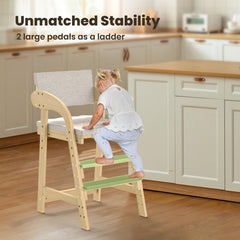Easyego high chair height adjustments adapt to toddlers.