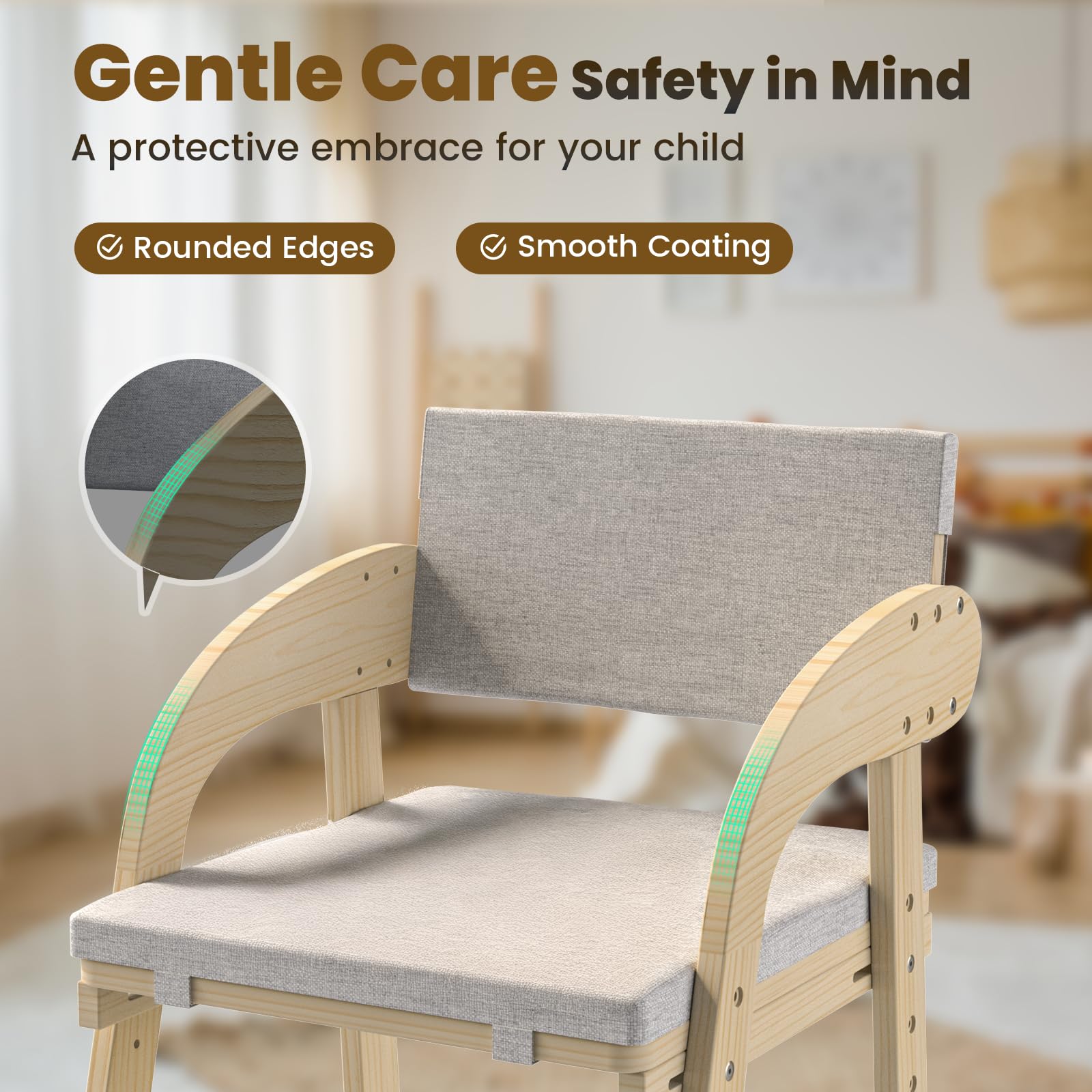 Easyego cushion is removable and washable for quick cleaning.