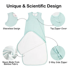 EasyFi sleep sack with 2-way zipper for quick diaper changes