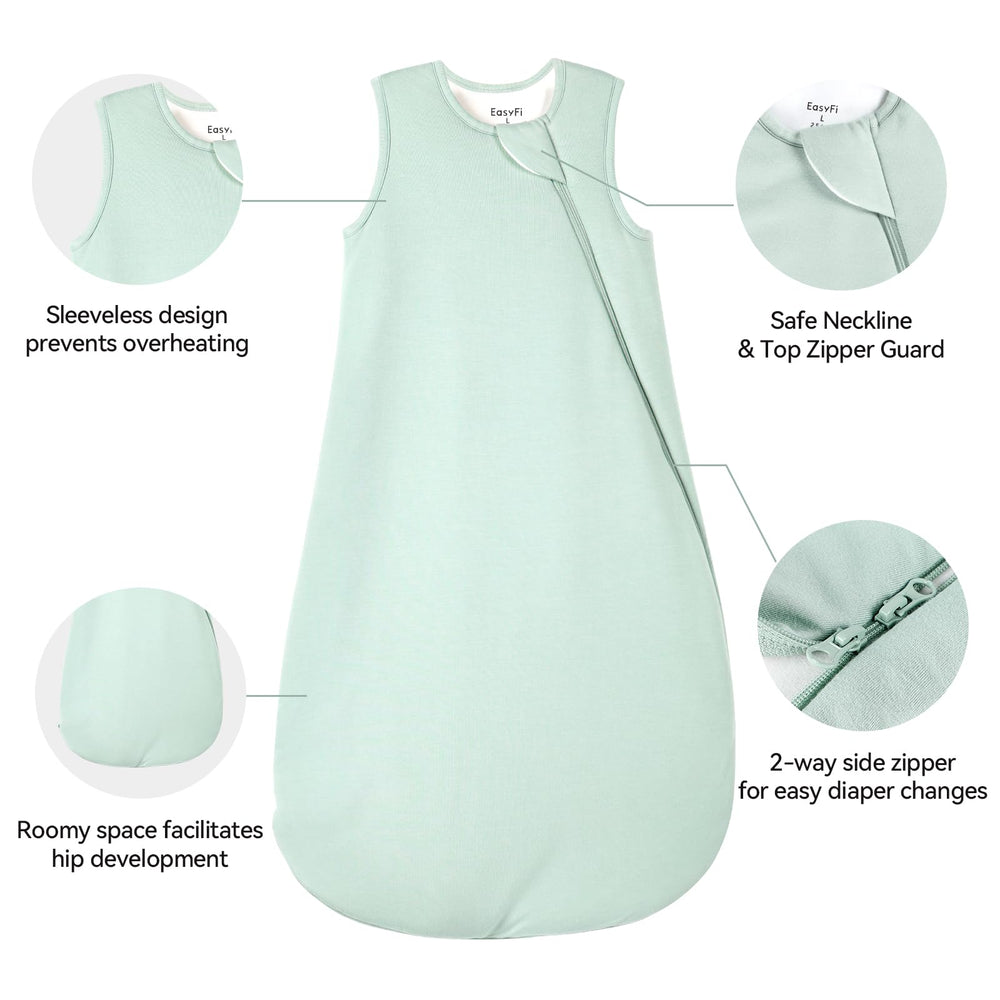 EasyFi 2-way zipper for flat opening and quick diaper changes.