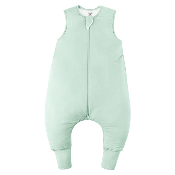 EasyFi bamboo sleep sack front view in green shows cozy, breathable design for toddlers