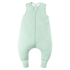 EasyFi bamboo sleep sack front view in green shows cozy, breathable design for toddlers