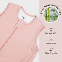 EasyFi bamboo sleep sack with feet gray side view showcases roomy design for crawling