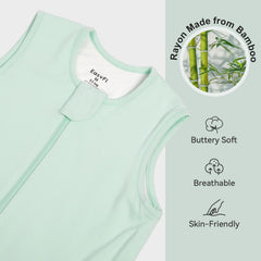 EasyFi bamboo sleep sack two-way zipper detail for easy diaper changes