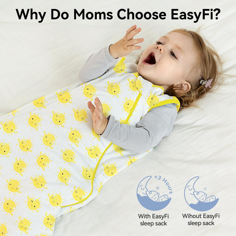 EasyFi sleep sack 1-0 tog tag indicating all-season warmth