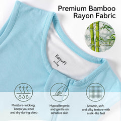 EasyFi sleep sack with 2-way zipper for easy midnight diaper changes.