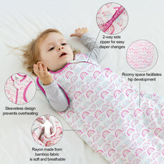 EasyFi sleep sack with roomy leg area supports comfortable movement for babies.