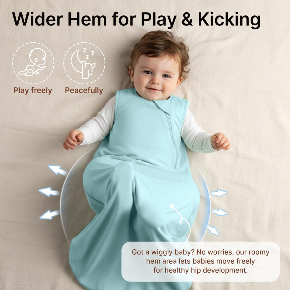 EasyFi roomy leg room sleep sack with 0-5 tog for growing toddlers