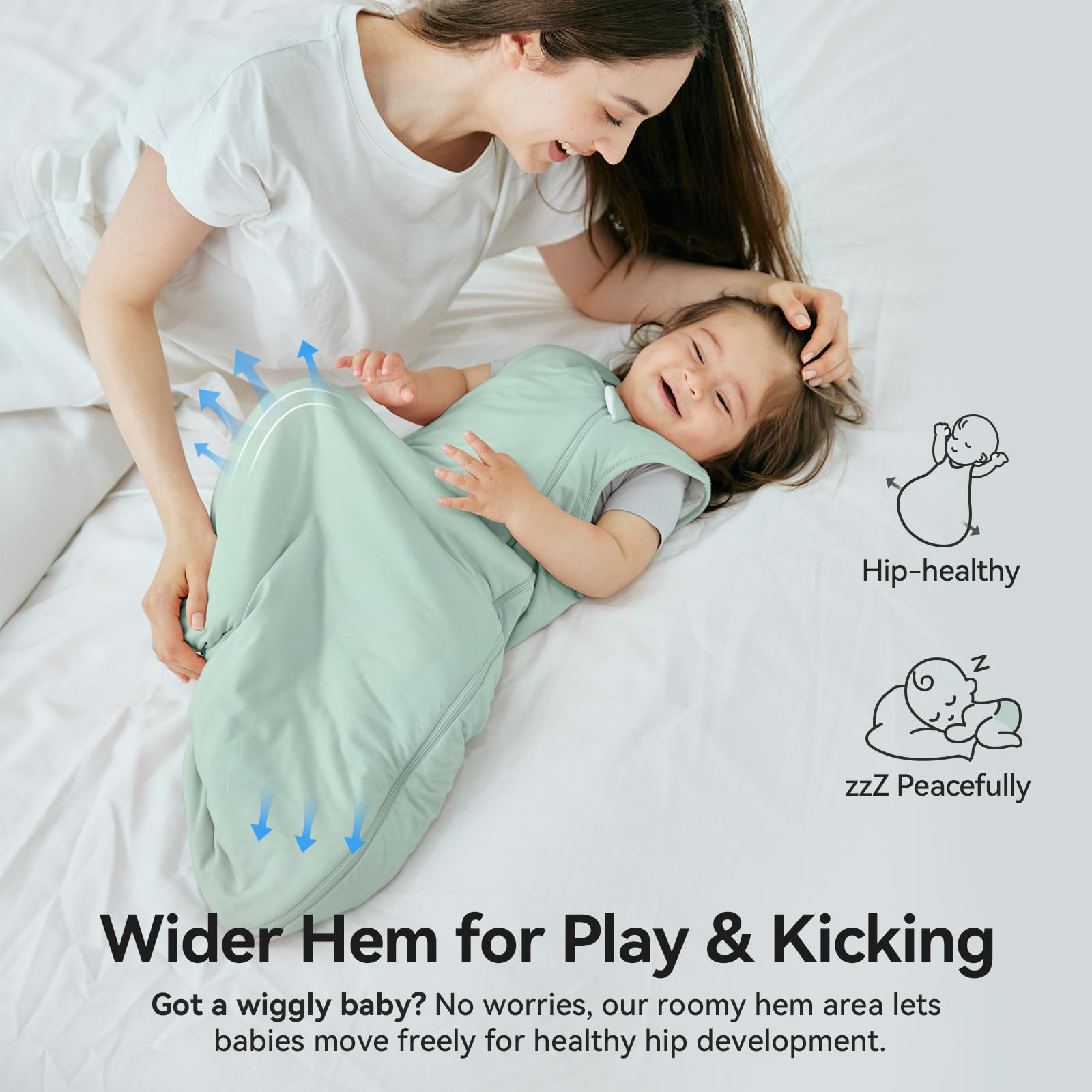 EasyFi zipper protector guarding the baby's face during sleep