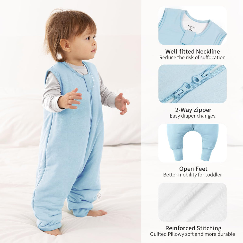 EasyFi sleep sack shows 1.0 tog for all-season warmth.