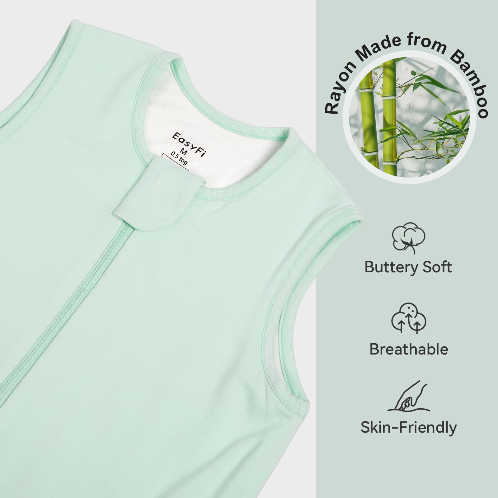 EasyFi sleep sack bamboo rayon blend with stretch for easy wear