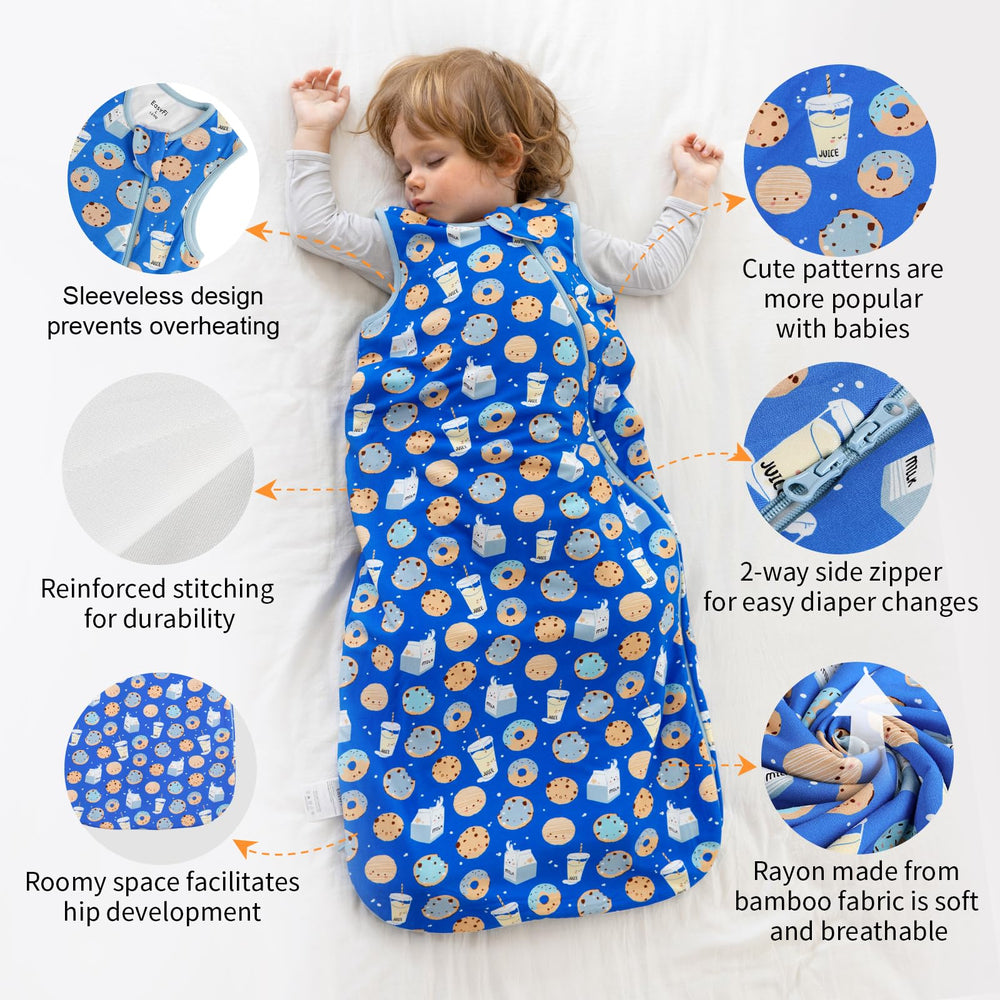 EasyFi sleep sack neck and arm openings for comfortable, safe wear.