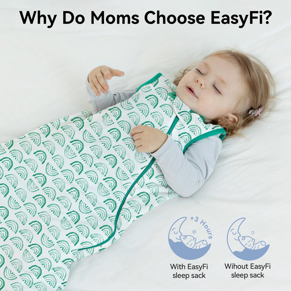 EasyFi sleep sack roomy leg area allows free movement for growing toddlers.
