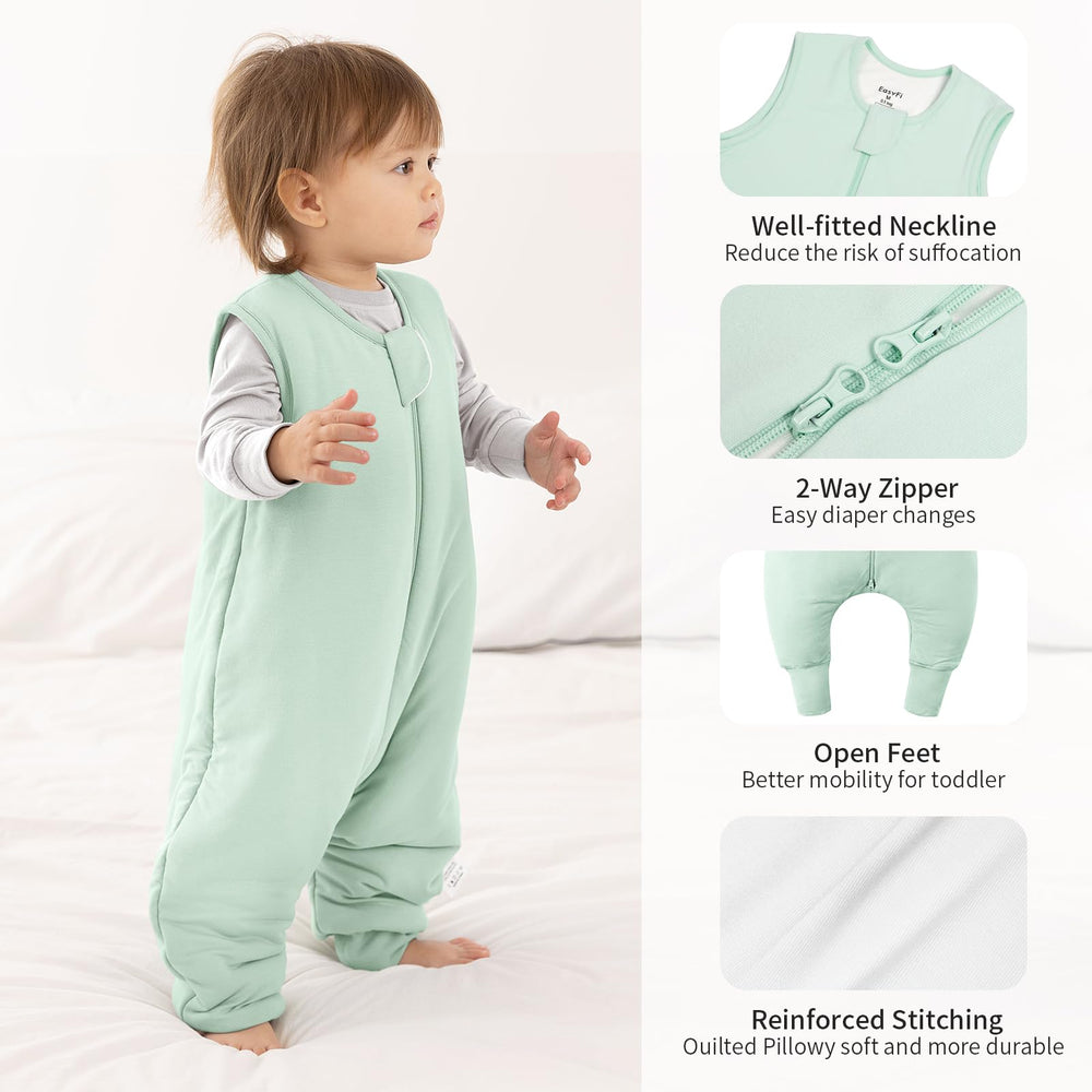 Zipper detail with protector on EasyFi sleep sack for safe changes.