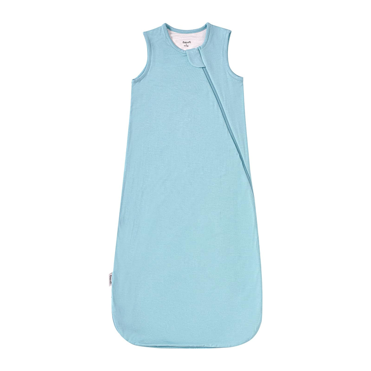 EasyFi Supersoft bamboo sleep sack in blue with two-way zipper for easy changes