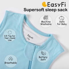 EasyFi bamboo sleep sack gray on toddler for comfortable wear.