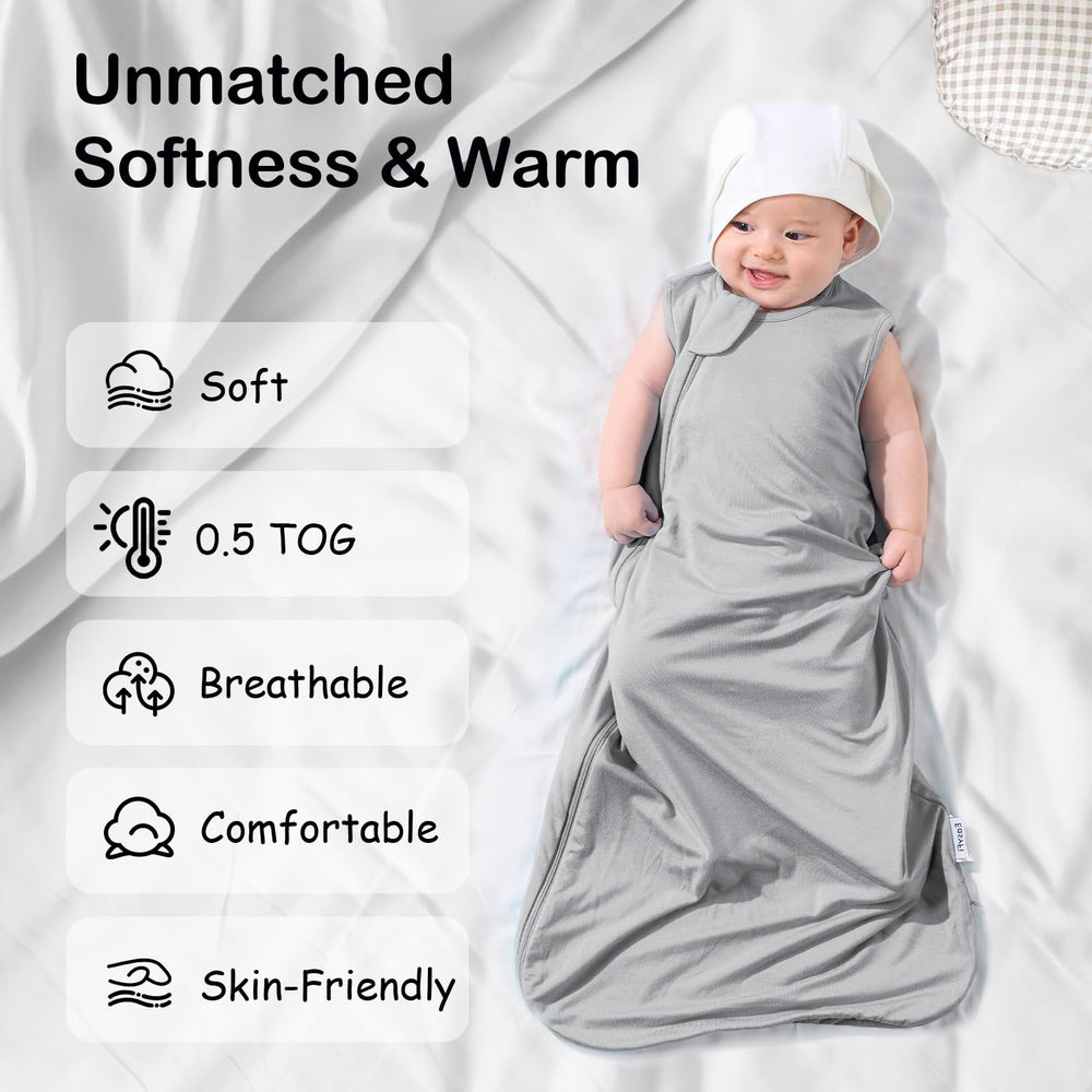 EasyFi Bamboo Sleep Sack offers roomy leg space for kicking