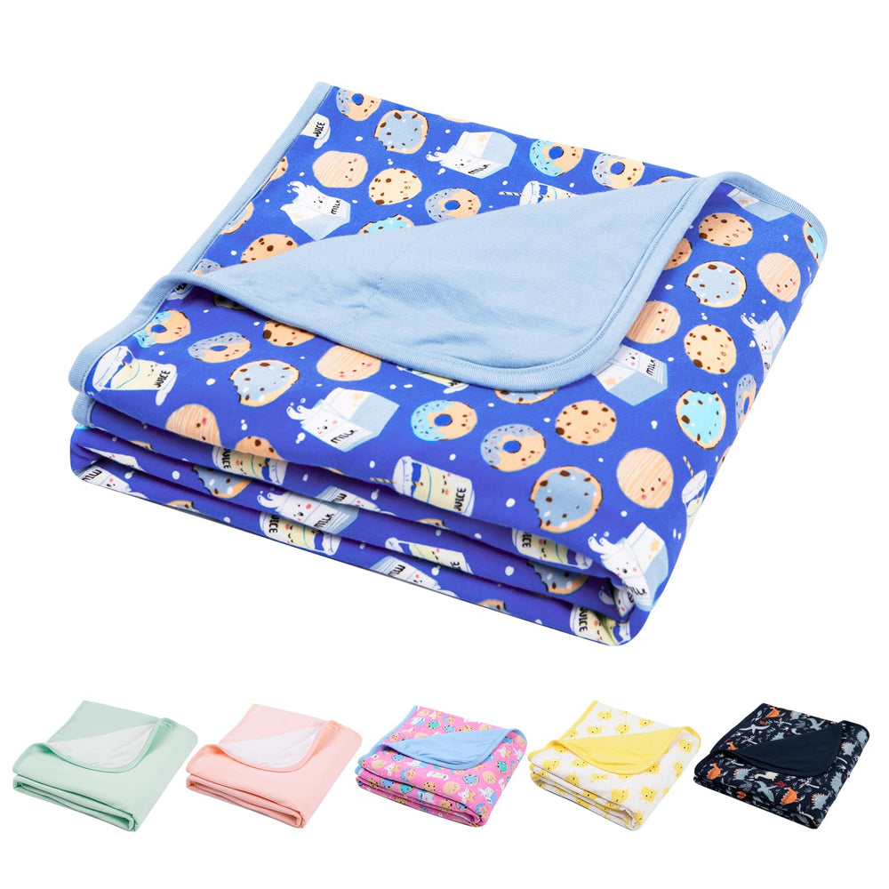 EasyFi Supersoft Bamboo Baby Blanket folded shows breathable fabric for cozy snuggles.