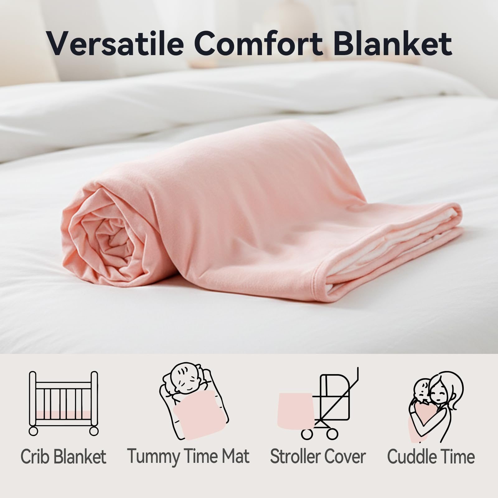 EasyFi Supersoft blanket used as stroller cover for on-the-go comfort