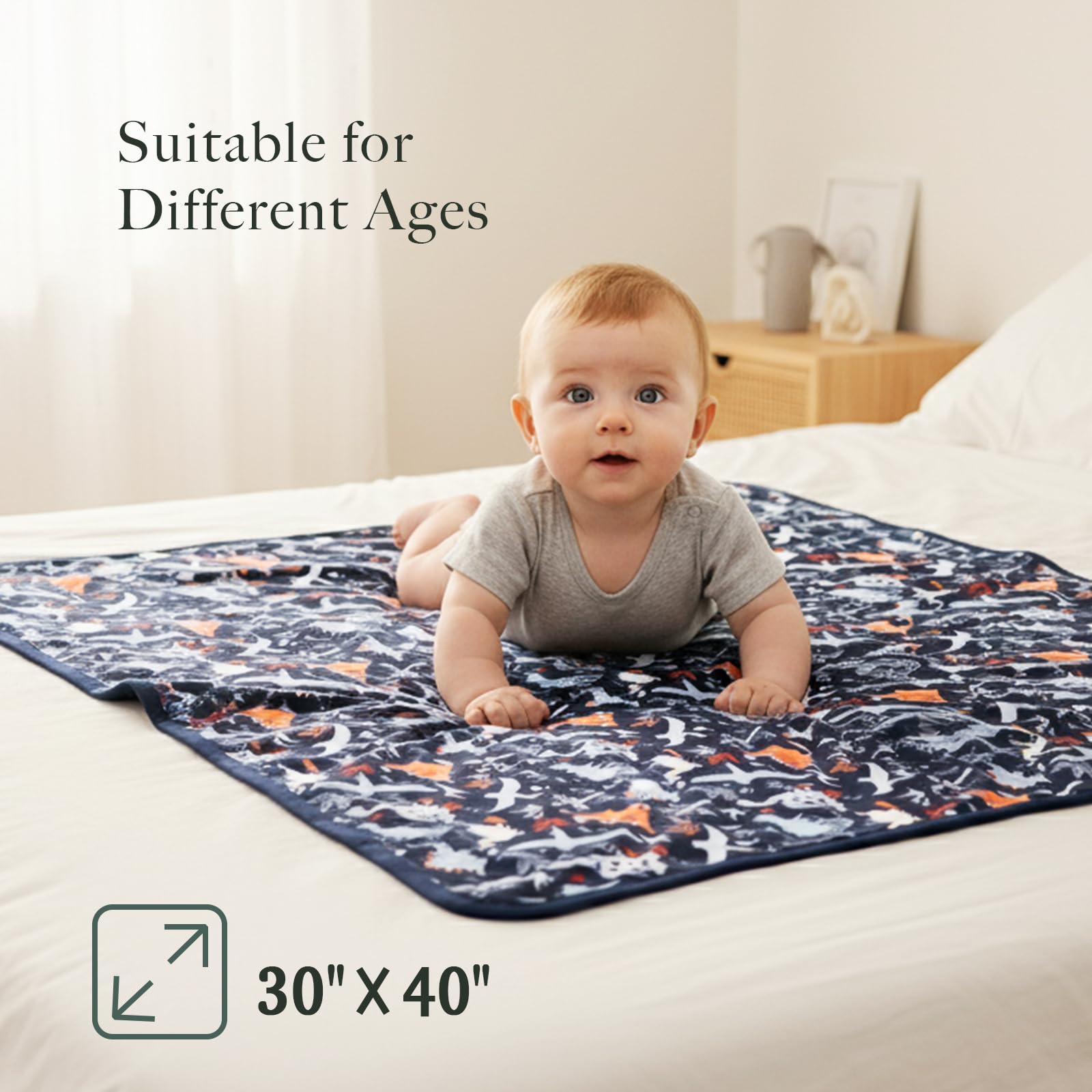 EasyFi Supersoft Dinosaur World close-up fabric texture and print