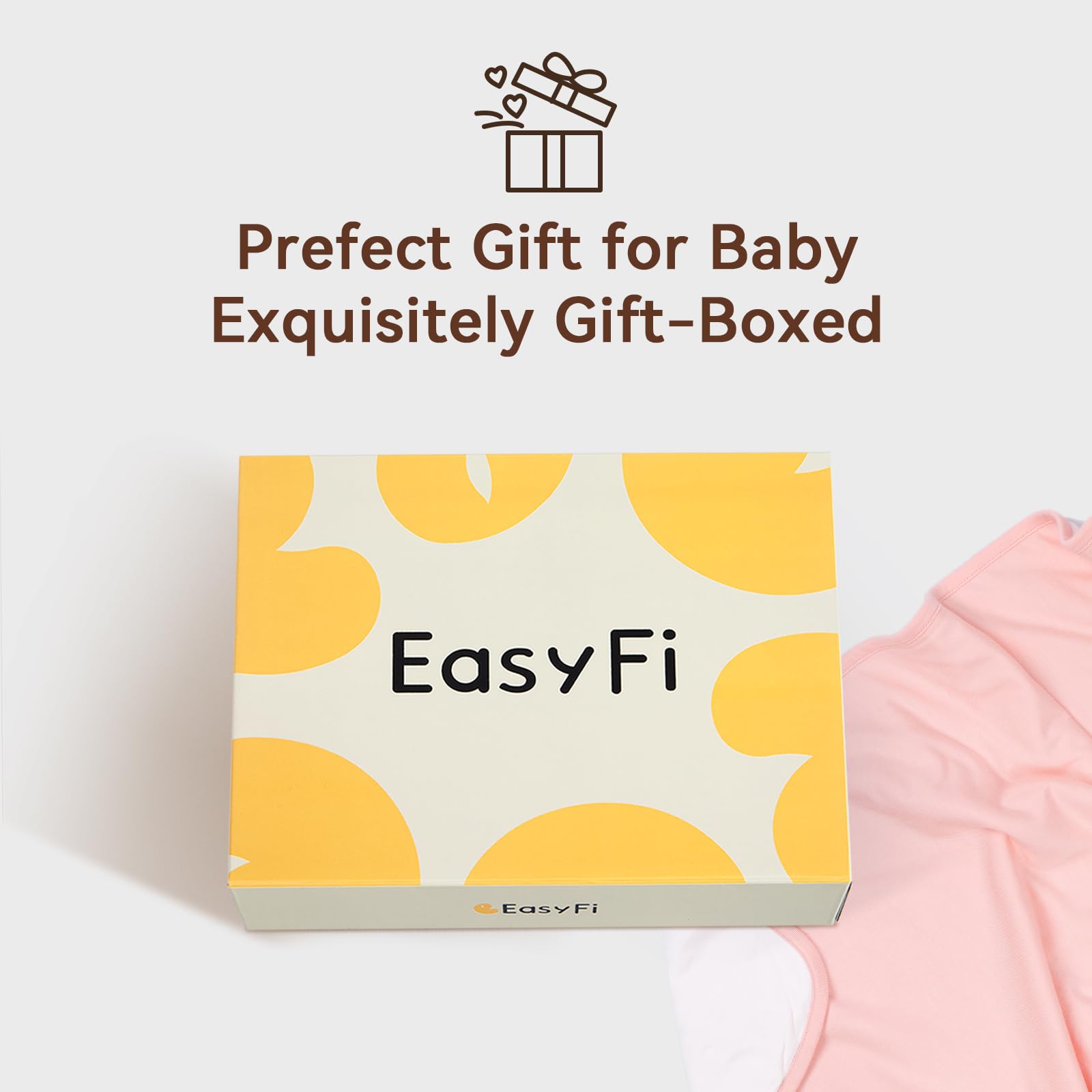 EasyFi Supersoft gift-ready packaging for baby showers