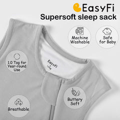 EasyFi Supersoft sleep sack with roomy leg area for frog-legged sleep position.