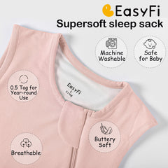 EasyFi Supersoft sleep sack roomier leg area supports kicking and growth.