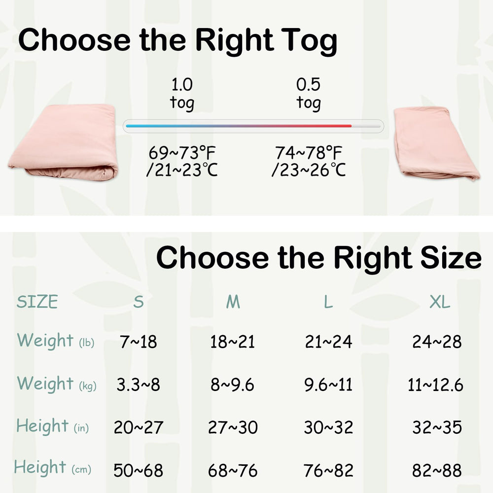 All-year-use EasyFi Supersoft sleep sack with breathable bamboo fabric.