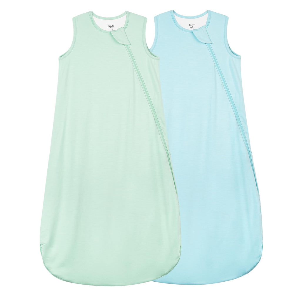 EasyFi supersoft sleep sack in green and blue offers gentle comfort for toddlers