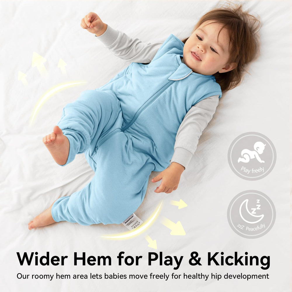 Unisex EasyFi sleep sack in green and blue in package