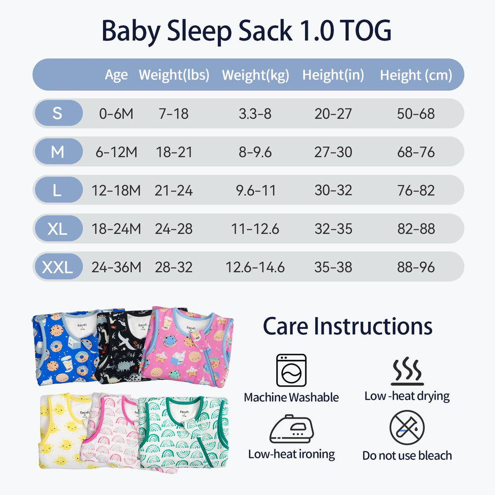 EasyFi unisex sleeping sack pattern suitable for boys and girls.