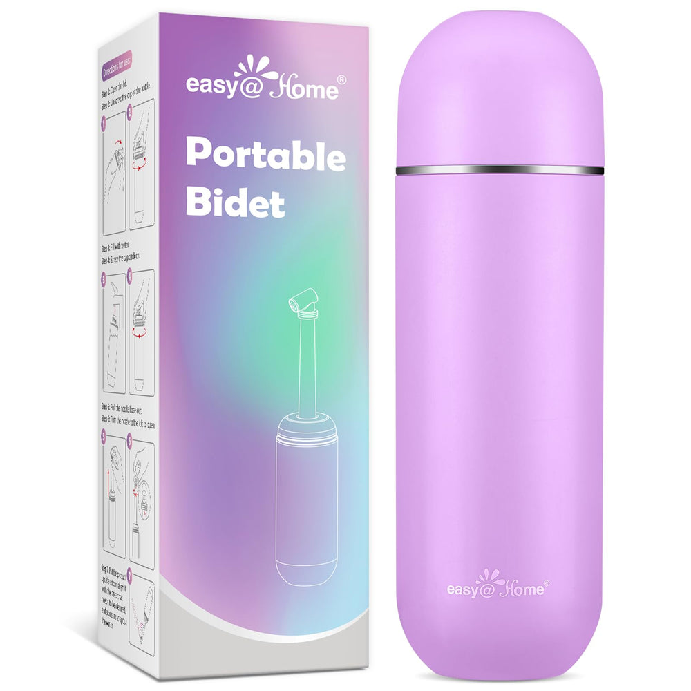 Easy@Home EPB-01 pink bidet with cap showing leakproof hygiene on the go