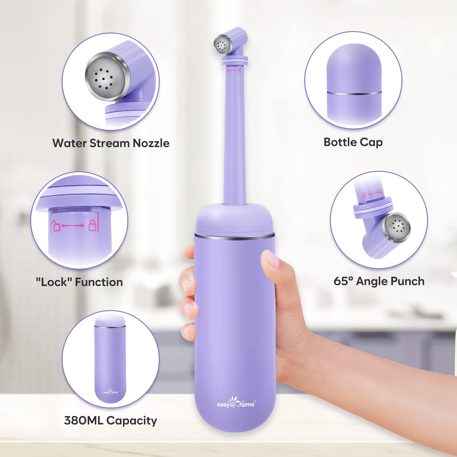 Easy@Home leakproof lock function prevents spills during transport.