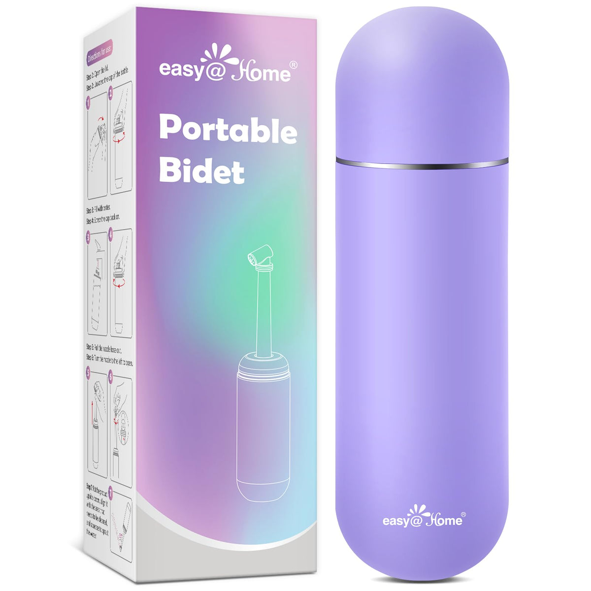 Easy@Home portable peri bottle closeup; leakproof design for hygienic use.