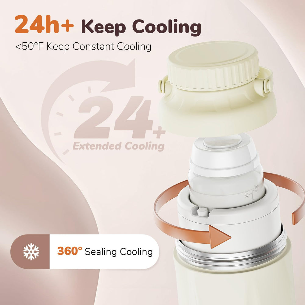 EasyVAVA 22oz bottles inside view showing milk separation capability.
