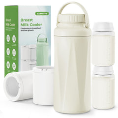 EasyVAVA 22oz breast milk cooler, front view, portable and travel-friendly for outings.