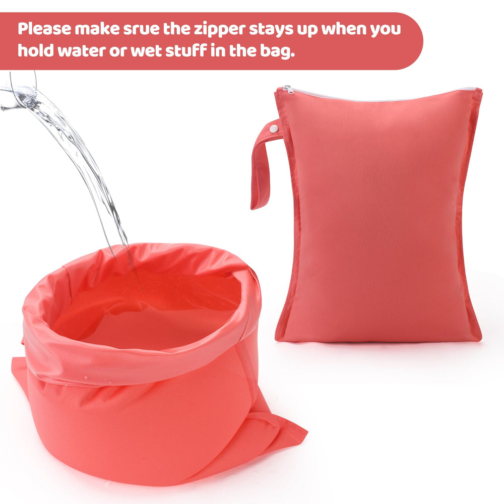 eaxin Mermaid wet bag with snap handle for easy attachment to a stroller