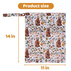 Closeup of eaxin waterproof coating on the bag for leak protection.